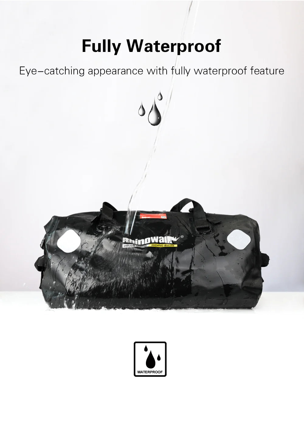 Rhinowalk 65L Motorcycle Waterproof Bag Large Capacity Motorcycle Dry Duffel Bag (MT20650)